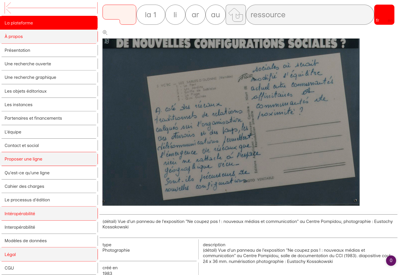 Page détail dʼune ressource